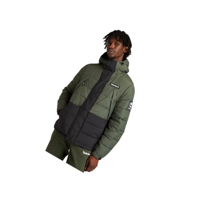 Timberland Outdoor Archive Puffer Quilted-Hibrid Kabát Férfi Zöld | HU-673TDCQ