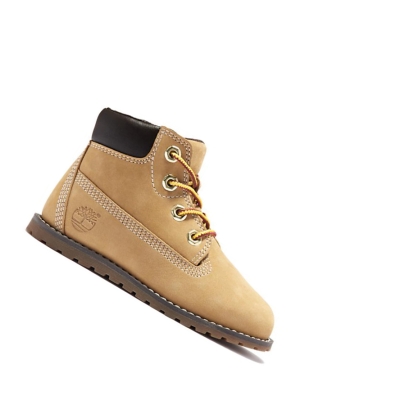 Timberland Pokey Pine Original 6-inch Boots Gyerek Sárga | HU-526LFZQ