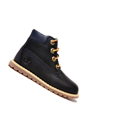 Timberland Pokey Pine Side-Zip Original 6-inch Boots Gyerek Sötétkék | HU-721JKWG