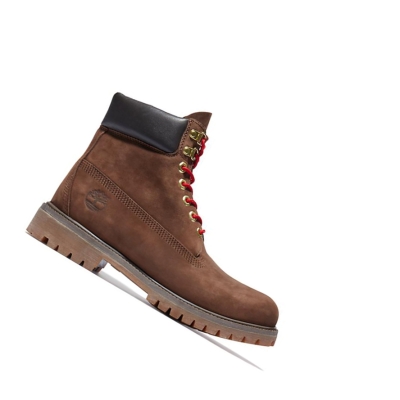 Timberland Premium Luxe Bőr Original 6-inch Boots Férfi Barna | HU-097NWFJ