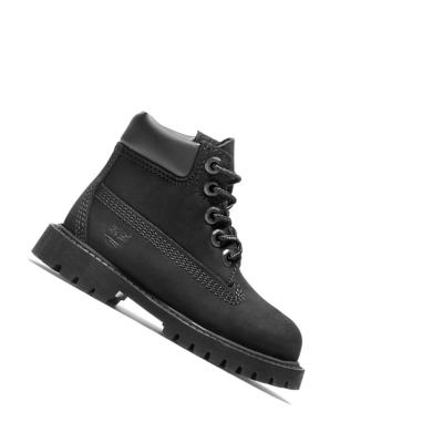 Timberland Premium Original 6-inch Boots Gyerek Fekete | HU-698ZIJU