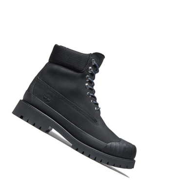 Timberland Rubber Toe Original 6-inch Boots Férfi Fekete | HU-543QMOF