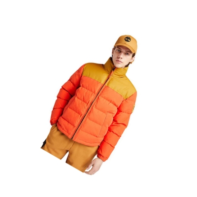 Timberland Welch Mountain Puffer Quilted-Hibrid Kabát Férfi Narancssárga | HU-064ECPV